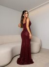 vestido paetê paola