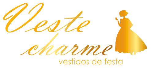 logotipo veste charme dourado